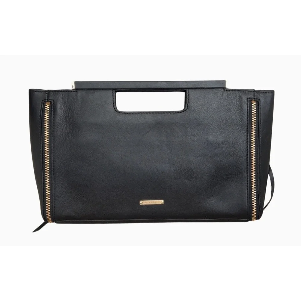 Rebecca Minkoff leopard‎ print leather clutch with tassels